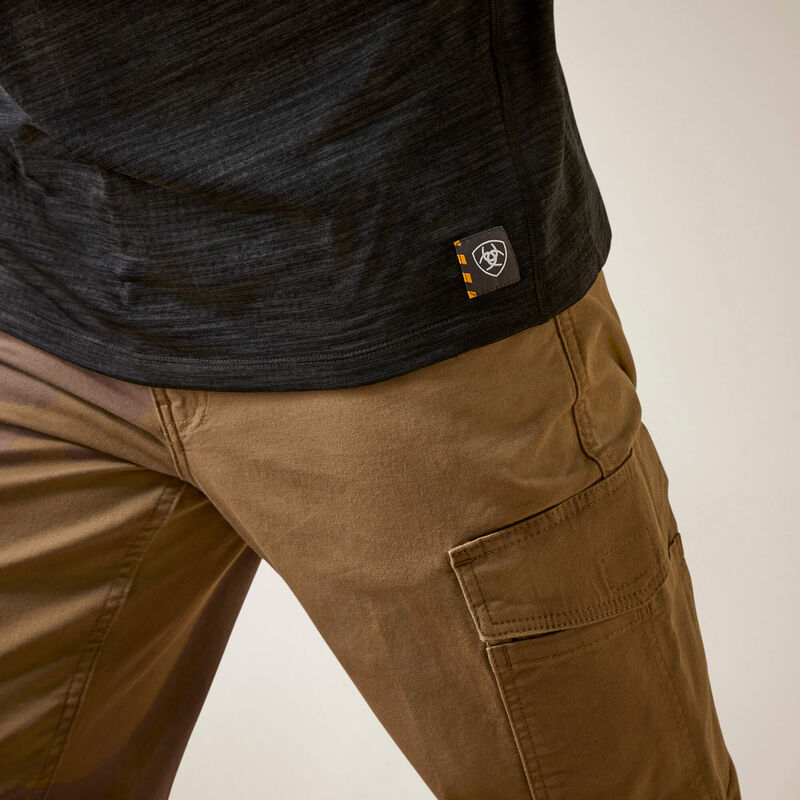 Ariat Men's Rebar Gridwork Baselayer 1/4 Zip T-Shirt - Black