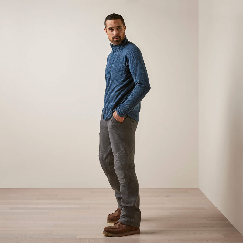 Ariat Men's Rebar Groundwork Baselayer 1/4 Zip T-Shirt - Blue Wink Teal