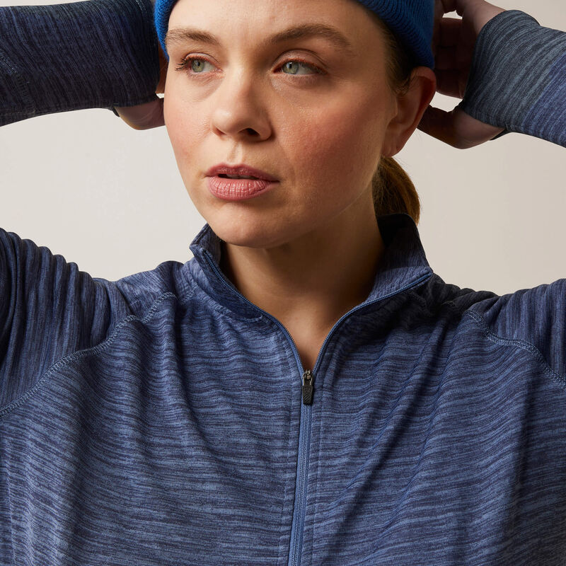 Ariat Women's Rebar Gridwork Baselayer 1/4 Zip Long Sleeve Shirt - Multiple Colours