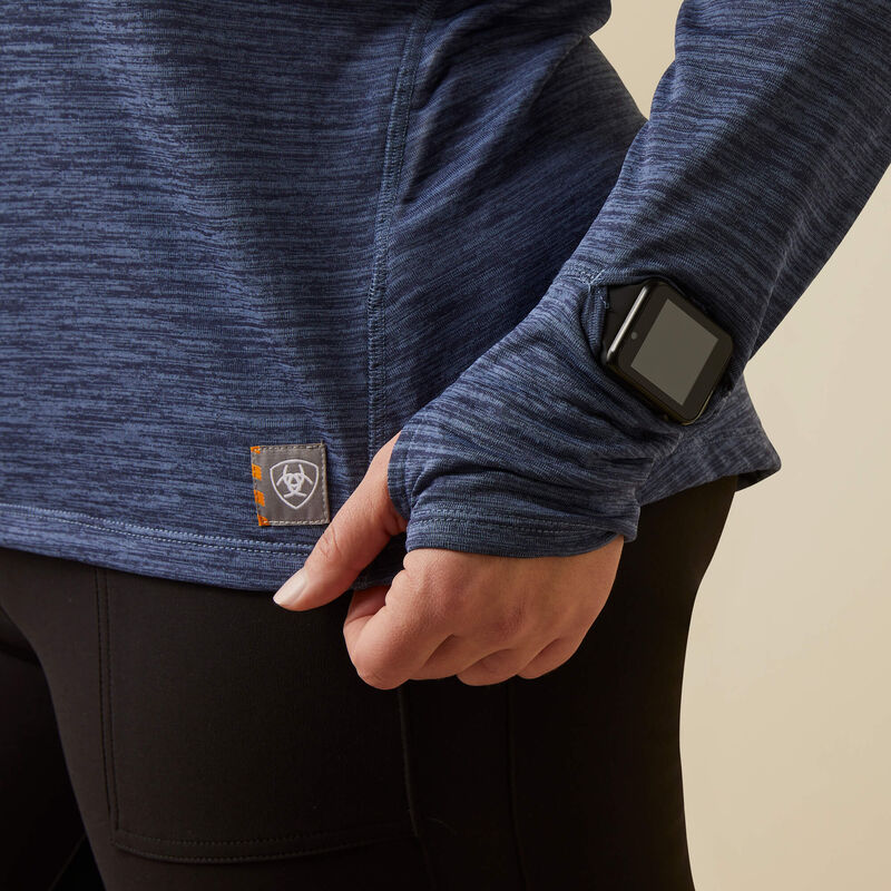 Ariat Women's Rebar Gridwork Baselayer 1/4 Zip Long Sleeve Shirt - Multiple Colours