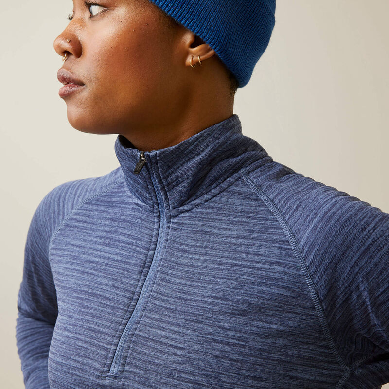 Ariat Women's Rebar Gridwork Baselayer 1/4 Zip Long Sleeve Shirt - Multiple Colours