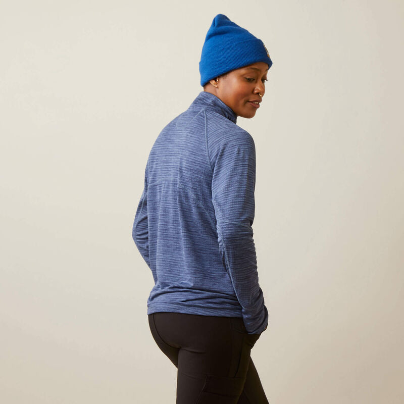 Ariat Women's Rebar Gridwork Baselayer 1/4 Zip Long Sleeve Shirt - Multiple Colours