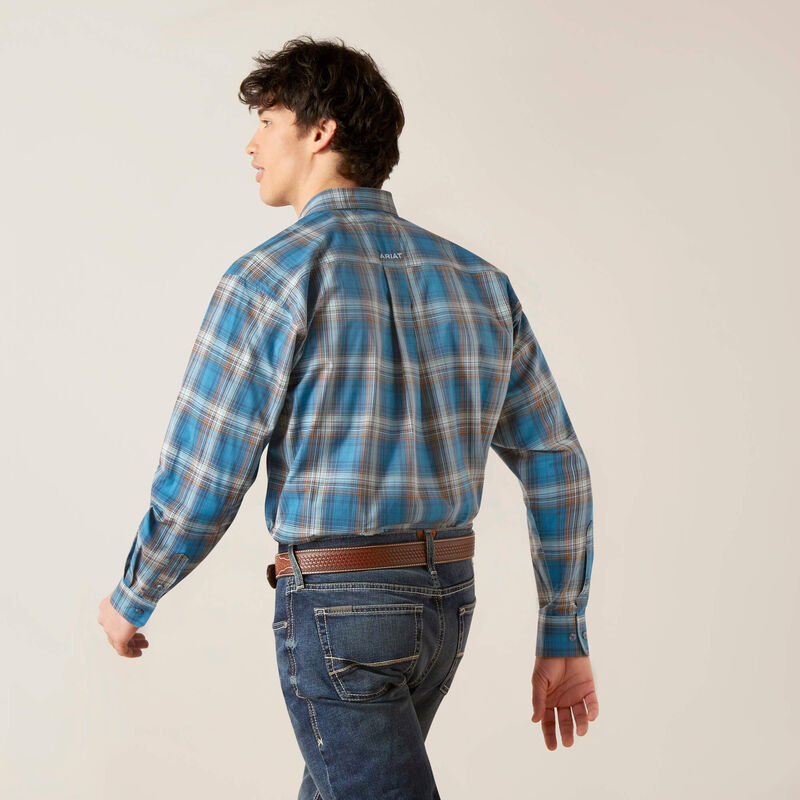 Ariat Men's Pro Series Geron Classic Fit Long Sleeve Western Shirt - Rush Of Blue