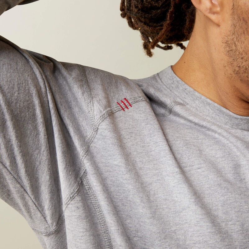 Ariat Men's Fire Resistant Air Shock Fire T-Shirt - Heather Grey