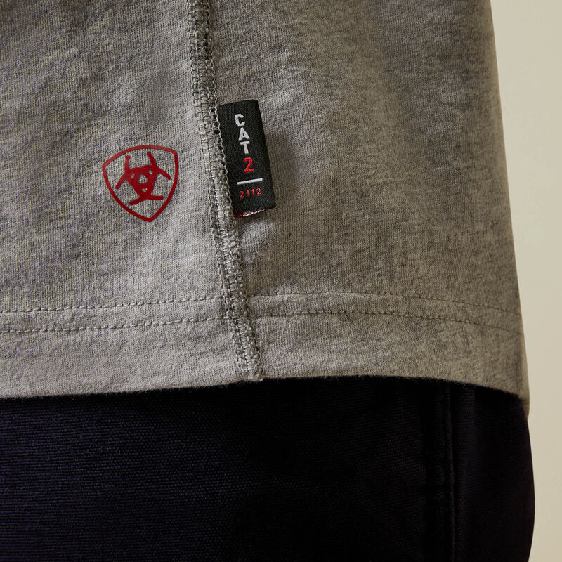 Ariat Men's Fire Resistant Air Shock Fire T-Shirt - Heather Grey