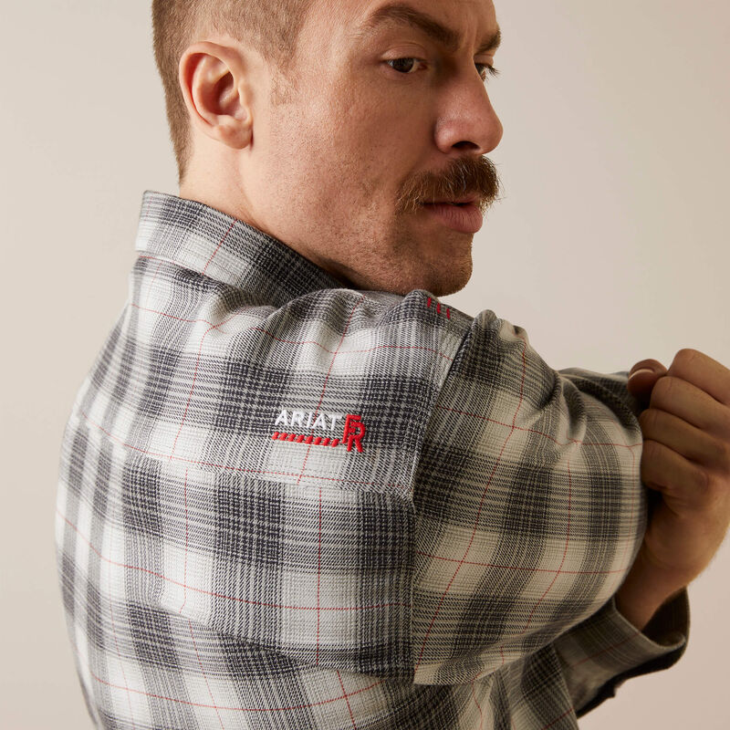 Ariat Men's Fire Resistant Cogburn Snap Work Shirt- Charcoal Grey