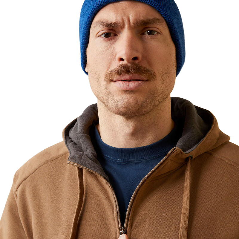 Ariat Men's Rebar All-Weather Full Zip Hoodie - Rebar Khaki