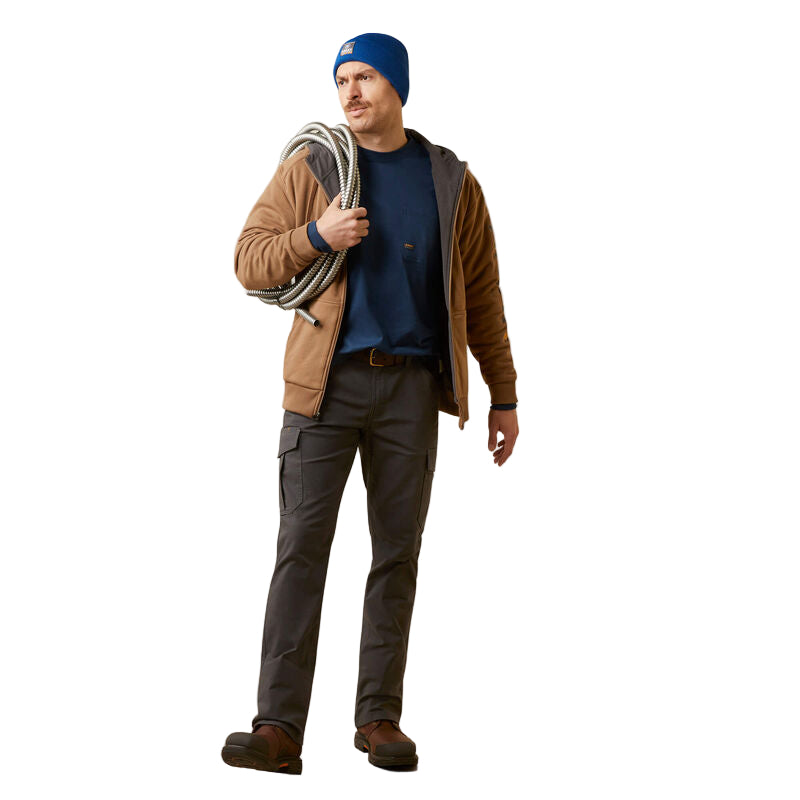 Ariat Men's Rebar All-Weather Full Zip Hoodie - Rebar Khaki