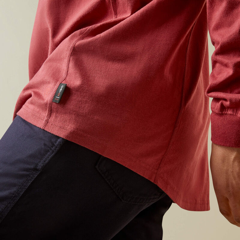 Ariat Men's Fire Resistant Air Henley- Brick Red