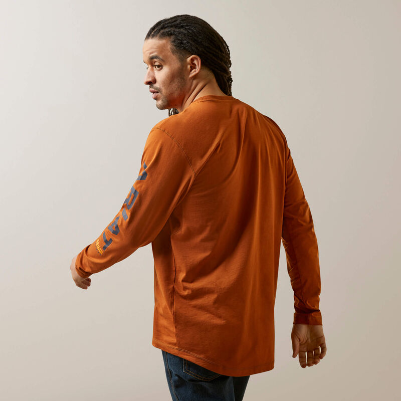 Ariat Men's Rebat Workman Logo Shirt - Carmel Cafe/Seaborne