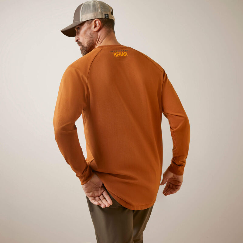 Ariat Men's Rebar Cotton Strong Block T-Shirt - Carmel Cafe