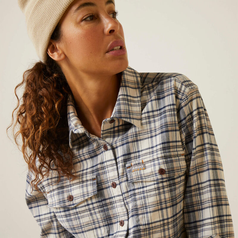 Ariat Women's Rebar Flannel DuraStretch Work Shirt - String Plaid