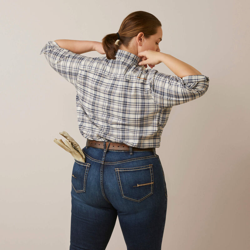Ariat Women's Rebar Flannel DuraStretch Work Shirt - String Plaid