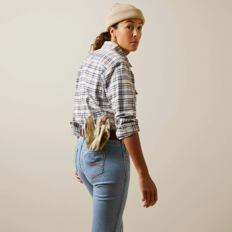 Ariat Women's Rebar Flannel DuraStretch Work Shirt - String Plaid