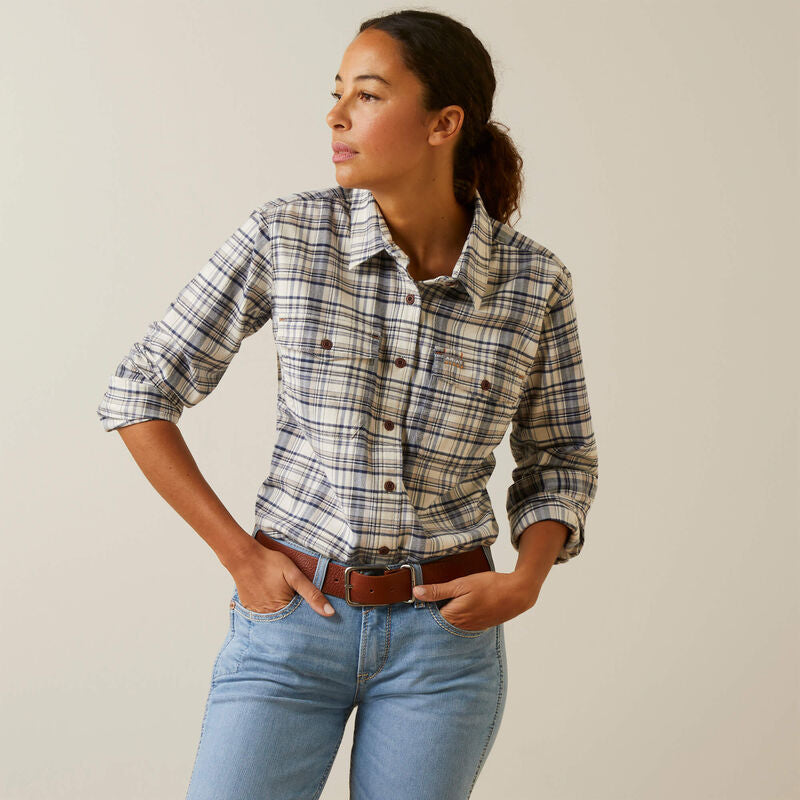 Ariat Women's Rebar Flannel DuraStretch Work Shirt - String Plaid
