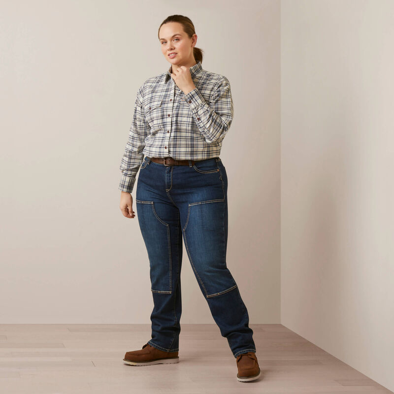 Ariat Women's Rebar Flannel DuraStretch Work Shirt - String Plaid