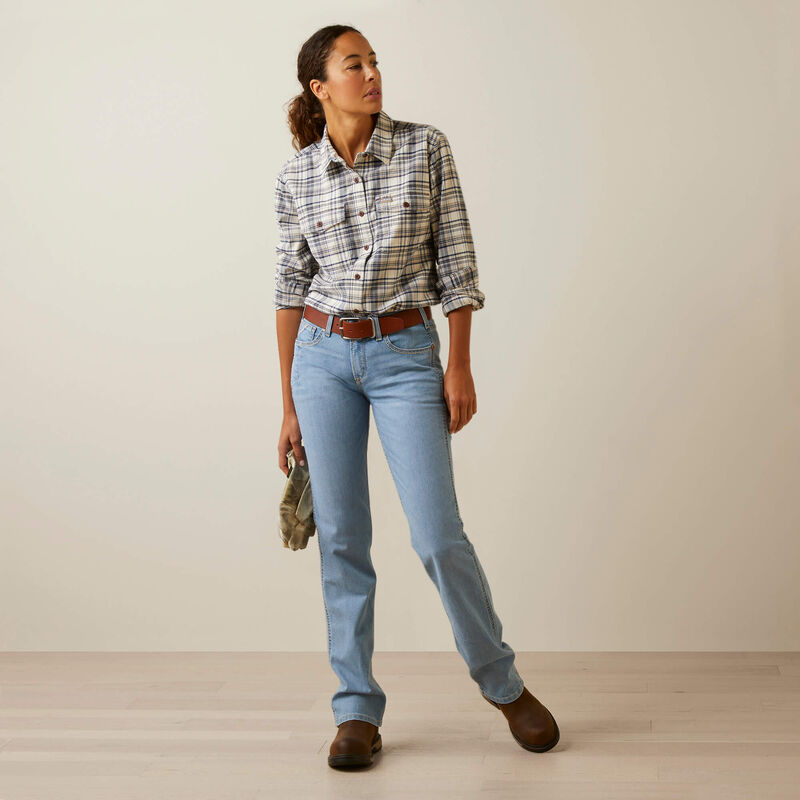 Ariat Women's Rebar Flannel DuraStretch Work Shirt - String Plaid