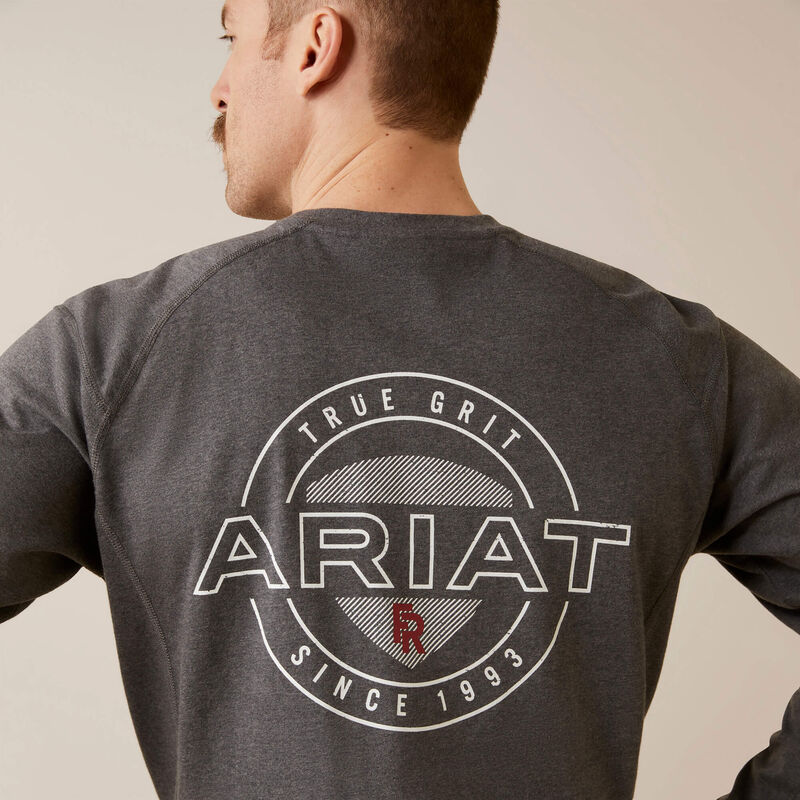 Ariat Men's Fire Resistant Air True Grit T-Shirt - Charcoal Heather