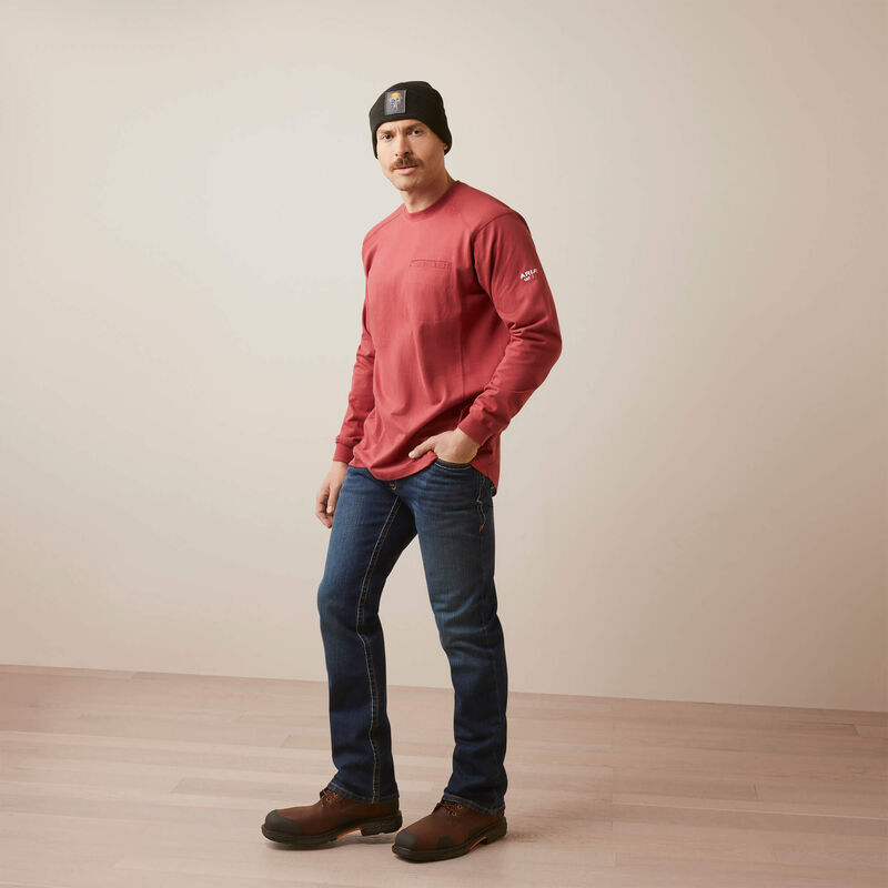 Ariat Men's Fire Resistant Air Crew T-Shirt - Brick Red