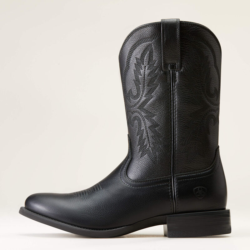 Ariat Men's Sport Stratten Western Boots - Black Deertan
