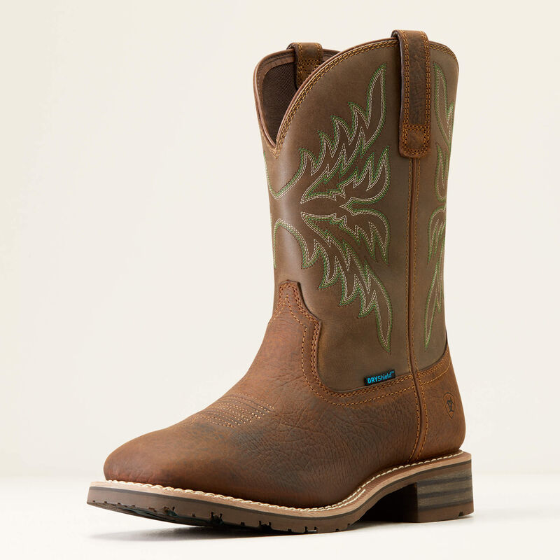 Ariat Men's Hybrid Rancher Boa Waterproof Cowboy Boots - Acorn Brown