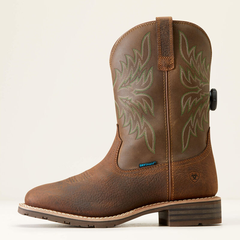 Ariat Men's Hybrid Rancher Boa Waterproof Cowboy Boots - Acorn Brown