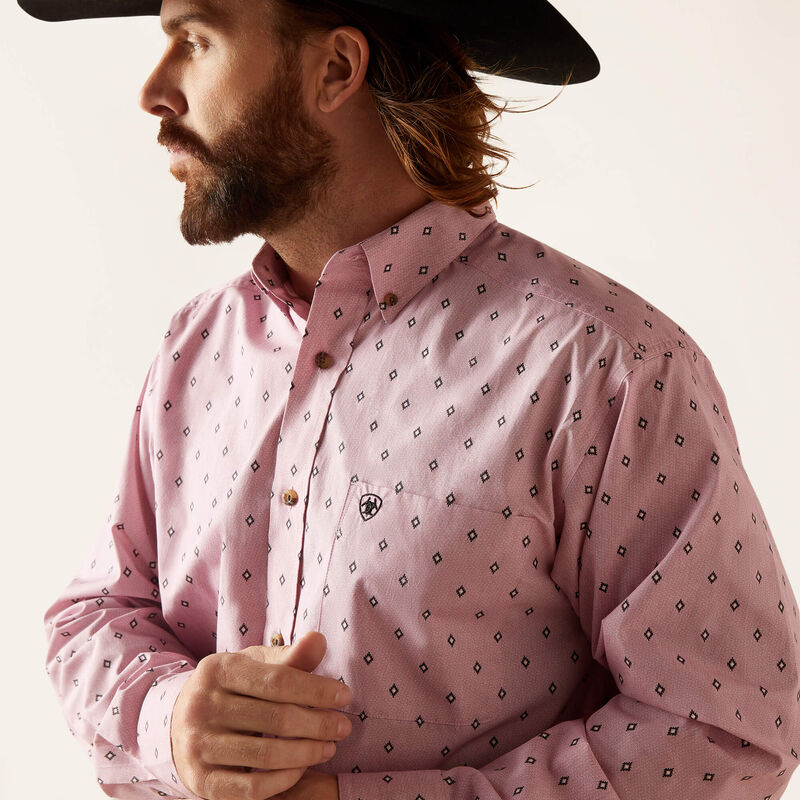 Ariat Men's Ezekiel Classic Fit Shirt - Pink