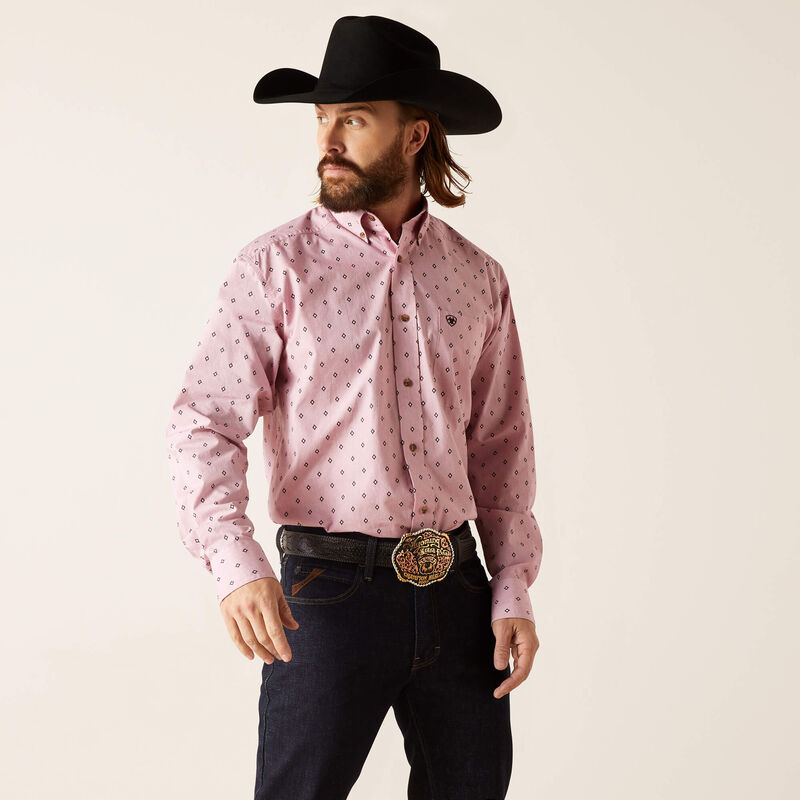 Ariat Men's Ezekiel Classic Fit Shirt - Pink