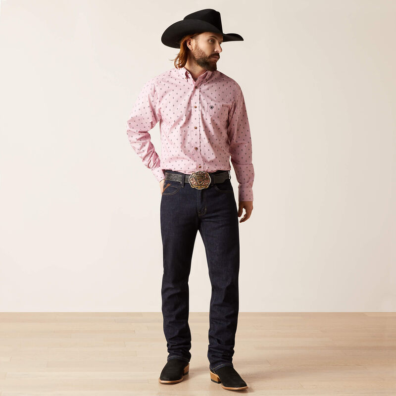 Ariat Men's Ezekiel Classic Fit Shirt - Pink