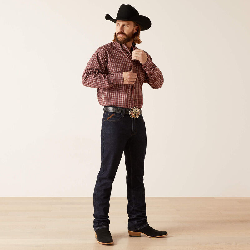 Ariat Men's Pro Nicco Long Sleeve Classic Fit Shirt - Frair Brown