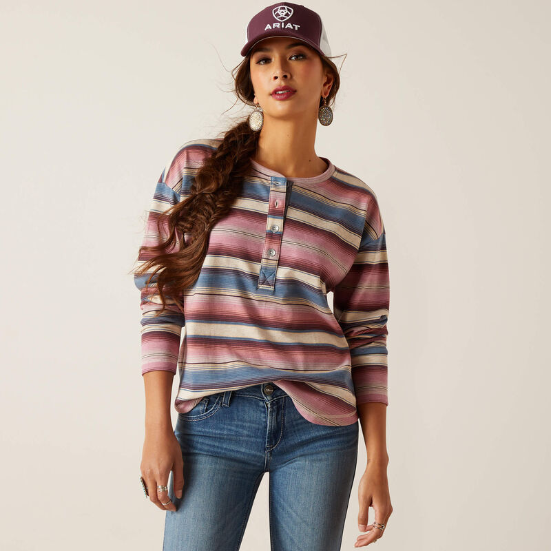 Ariat Women's Terry Henley Sweatshirt - Endless Serape