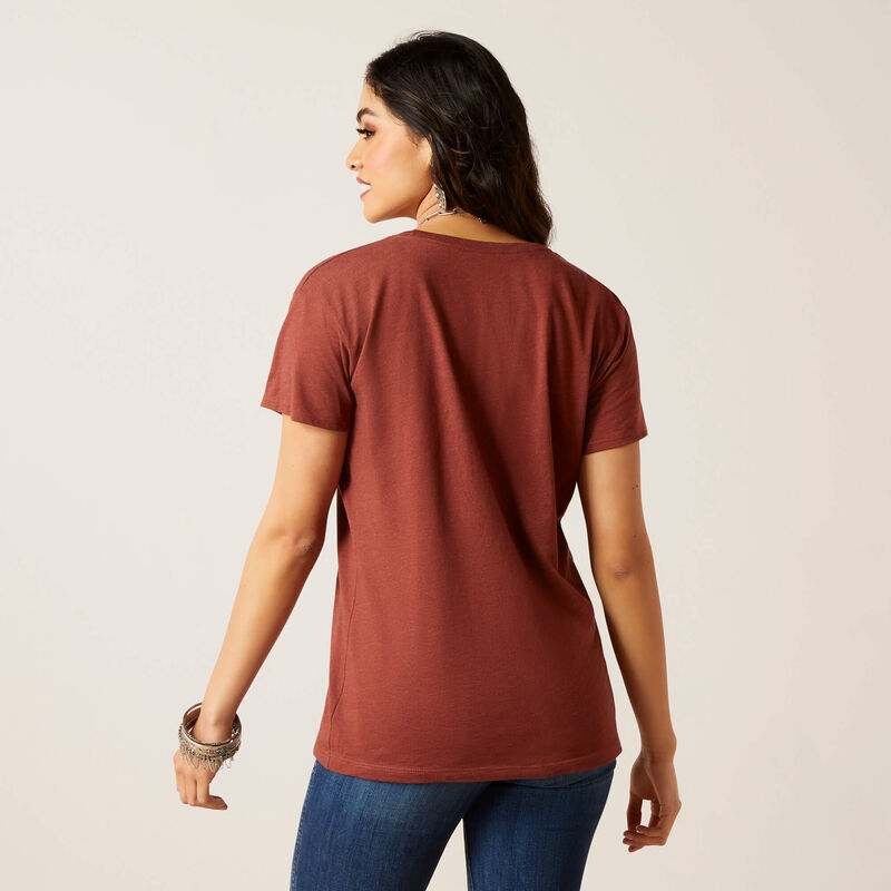 Ariat Women's Denim Label Shirt - Rust Heather