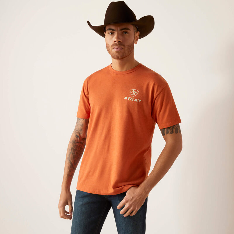 Ariat Men's SW BOX T-Shirt - Adobe Heather