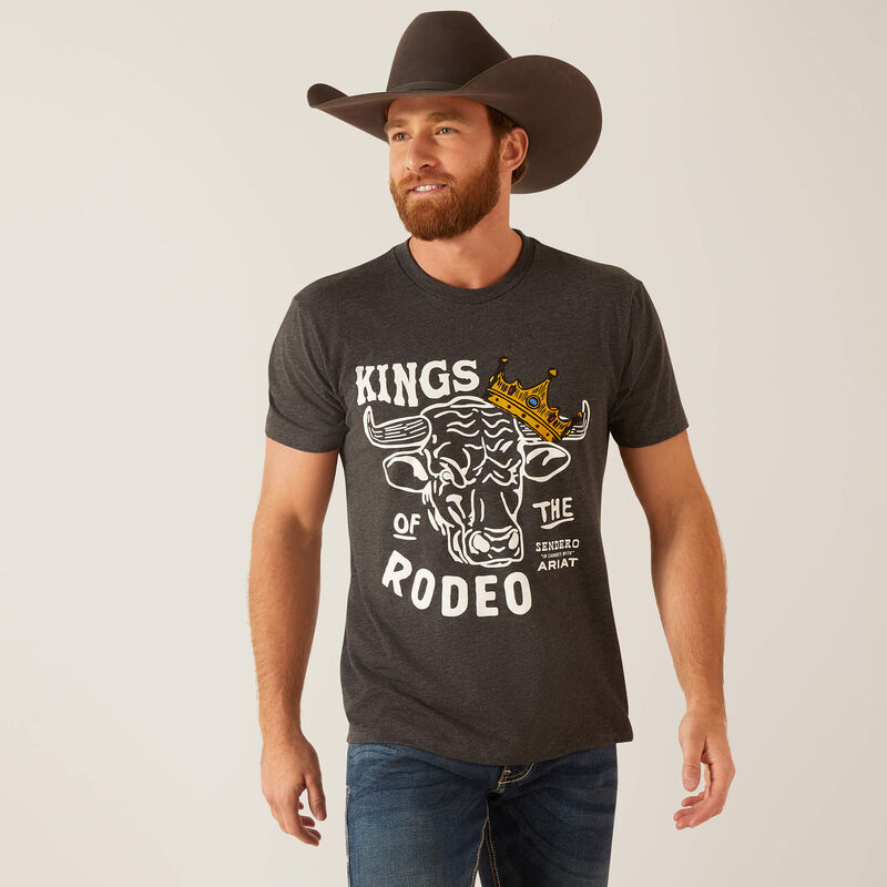 Ariat Unisex Sendero King Cow T-Shirt - Charcoal Heather