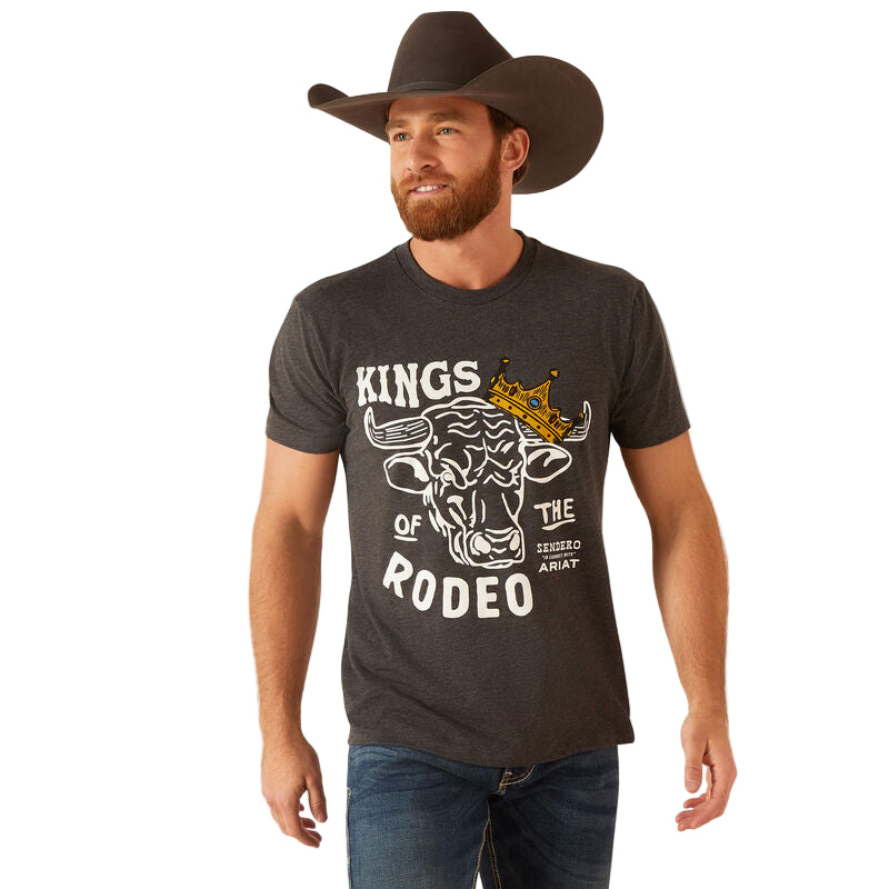 Ariat Unisex Sendero King Cow T-Shirt - Charcoal Heather
