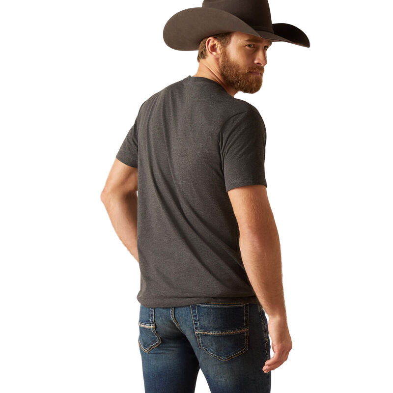 Ariat Unisex Sendero King Cow T-Shirt - Charcoal Heather