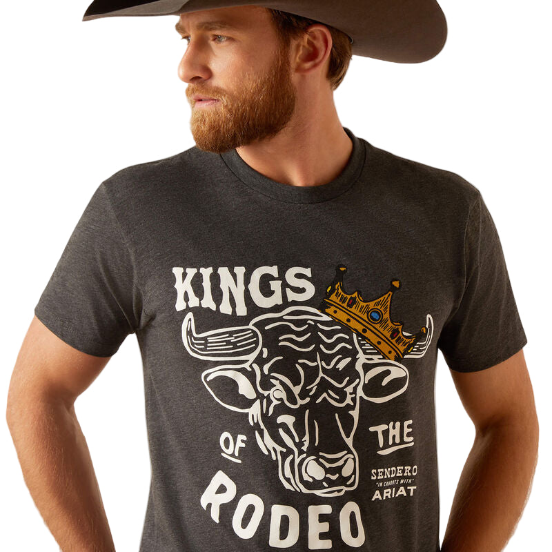 Ariat Unisex Sendero King Cow T-Shirt - Charcoal Heather