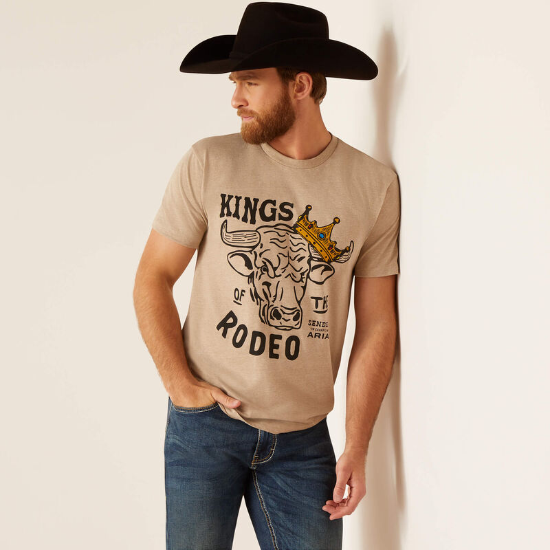 Ariat Unisex Sendero King Cow T-Shirt - Oatmeal Heather