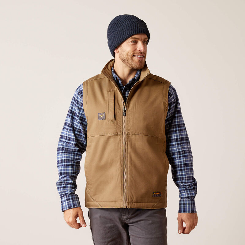 Ariat Men's Rebar DuraCanvas Vest  Field Khaki