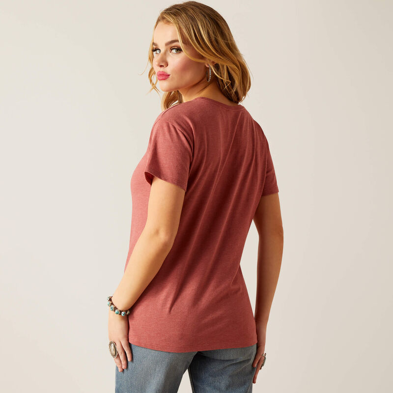 Ariat Women's Herd That Short Sleeve T-Shirt - Red Clay Heather