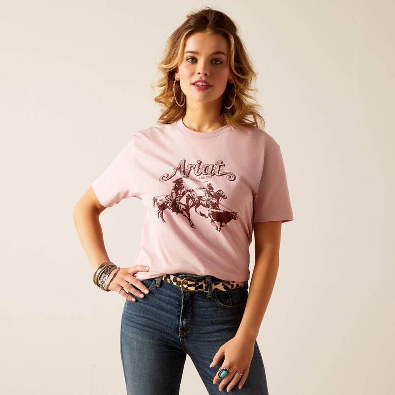 Ariat Women's Double Trouble T-Shirt - Dusty Rose