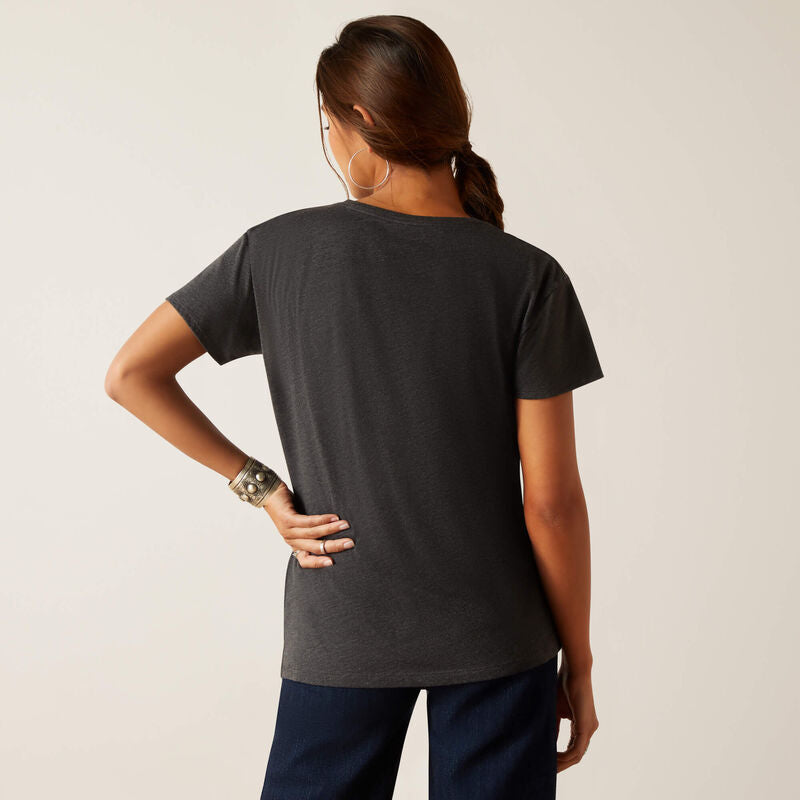 Ariat Women's Presents Short Sleeve T-Shirt - Charcoal Heather