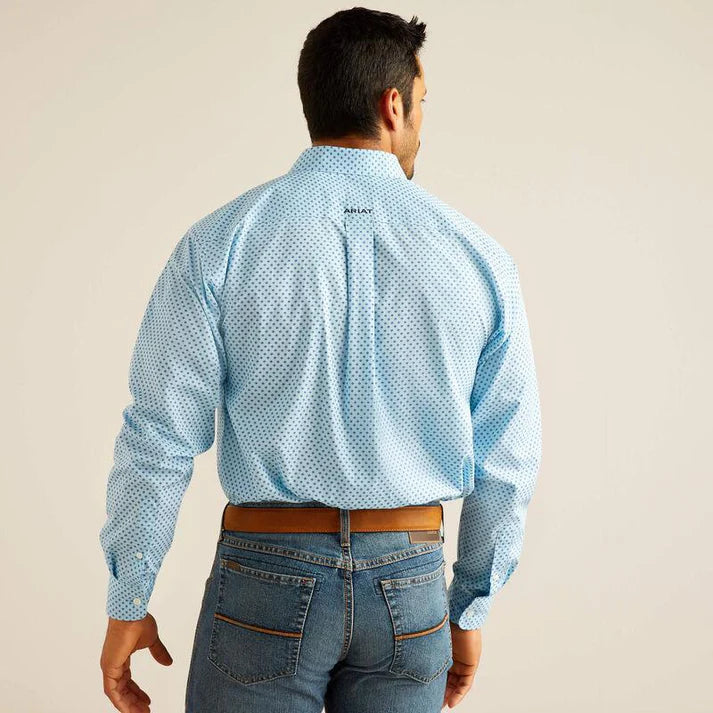 Ariat Men's Wrinkle Free Ricky Long Sleeve Shirt - Sku Blue