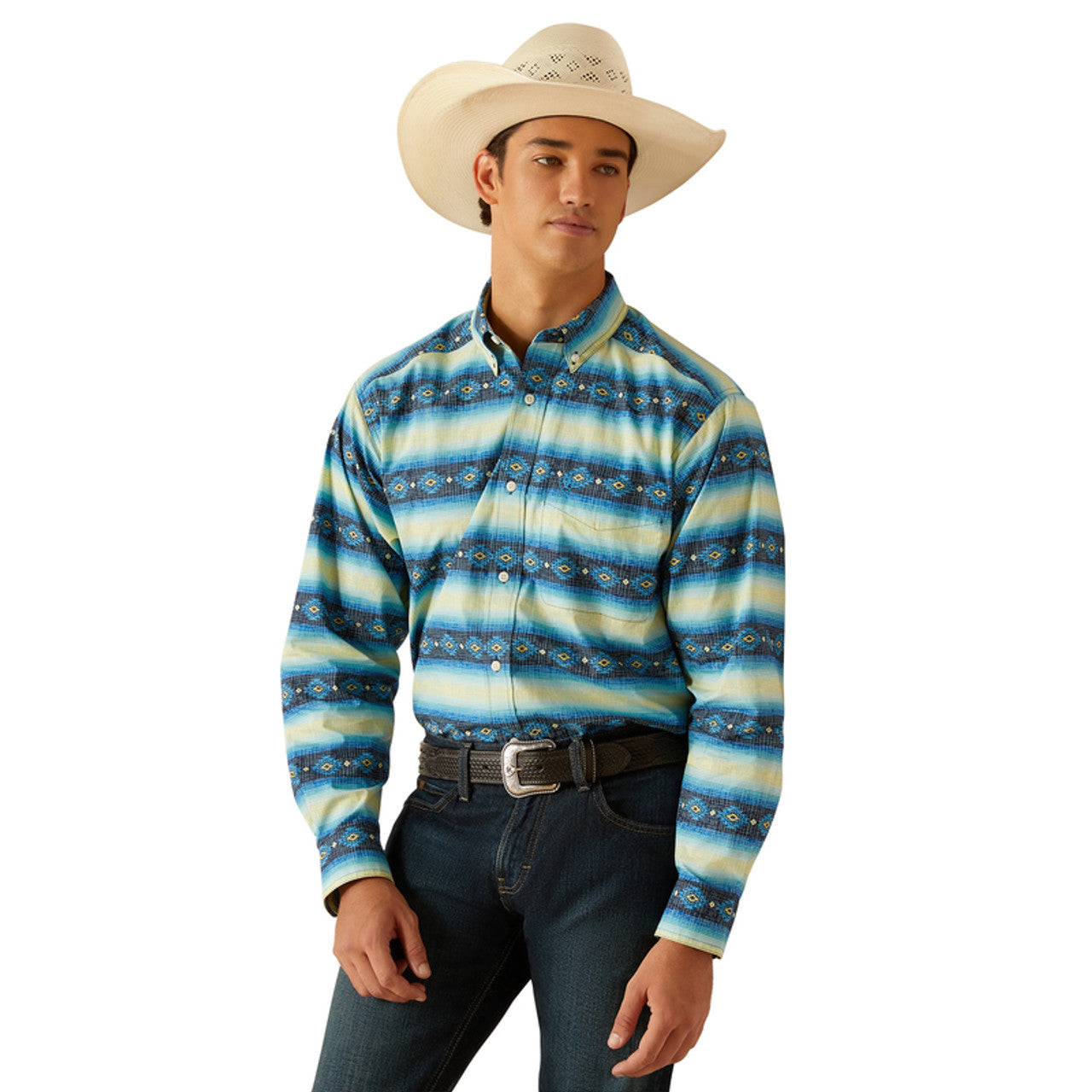 Ariat Men's Penn Long Sleeve Shirt - Blue