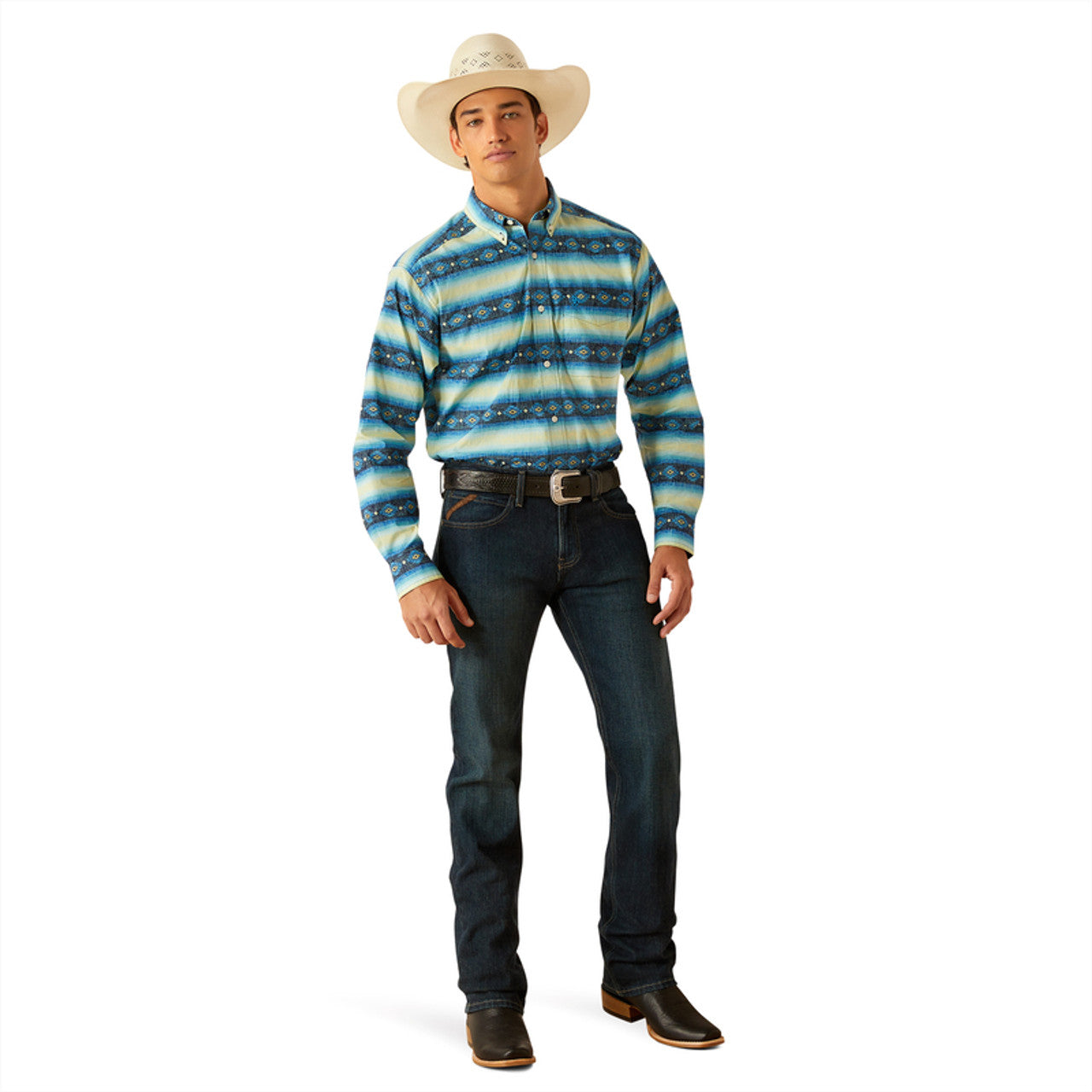 Ariat Men's Penn Long Sleeve Shirt - Blue
