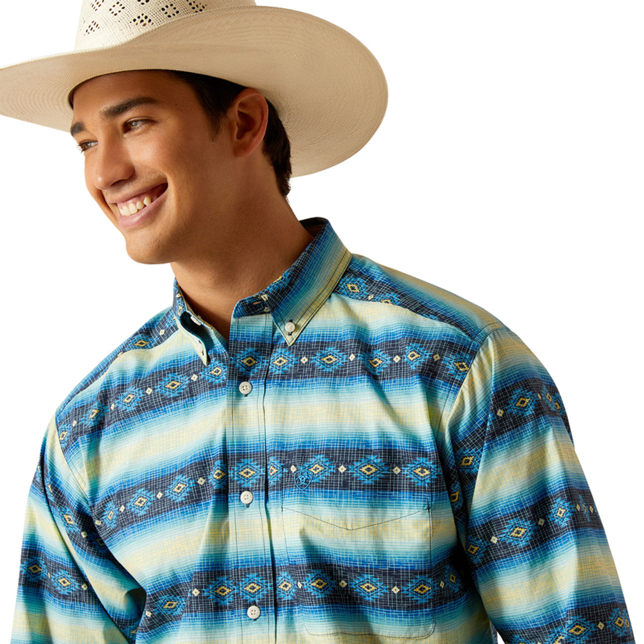 Ariat Men's Penn Long Sleeve Shirt - Blue