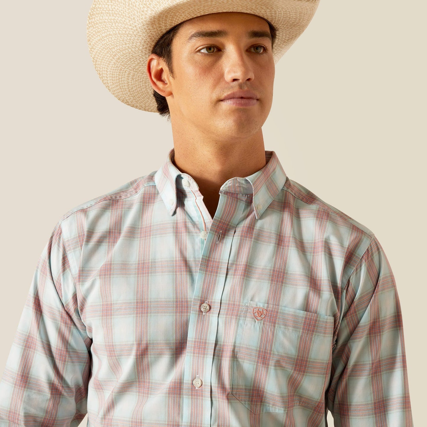 Ariat Men's Pro King Fitted Shirt - Sky
