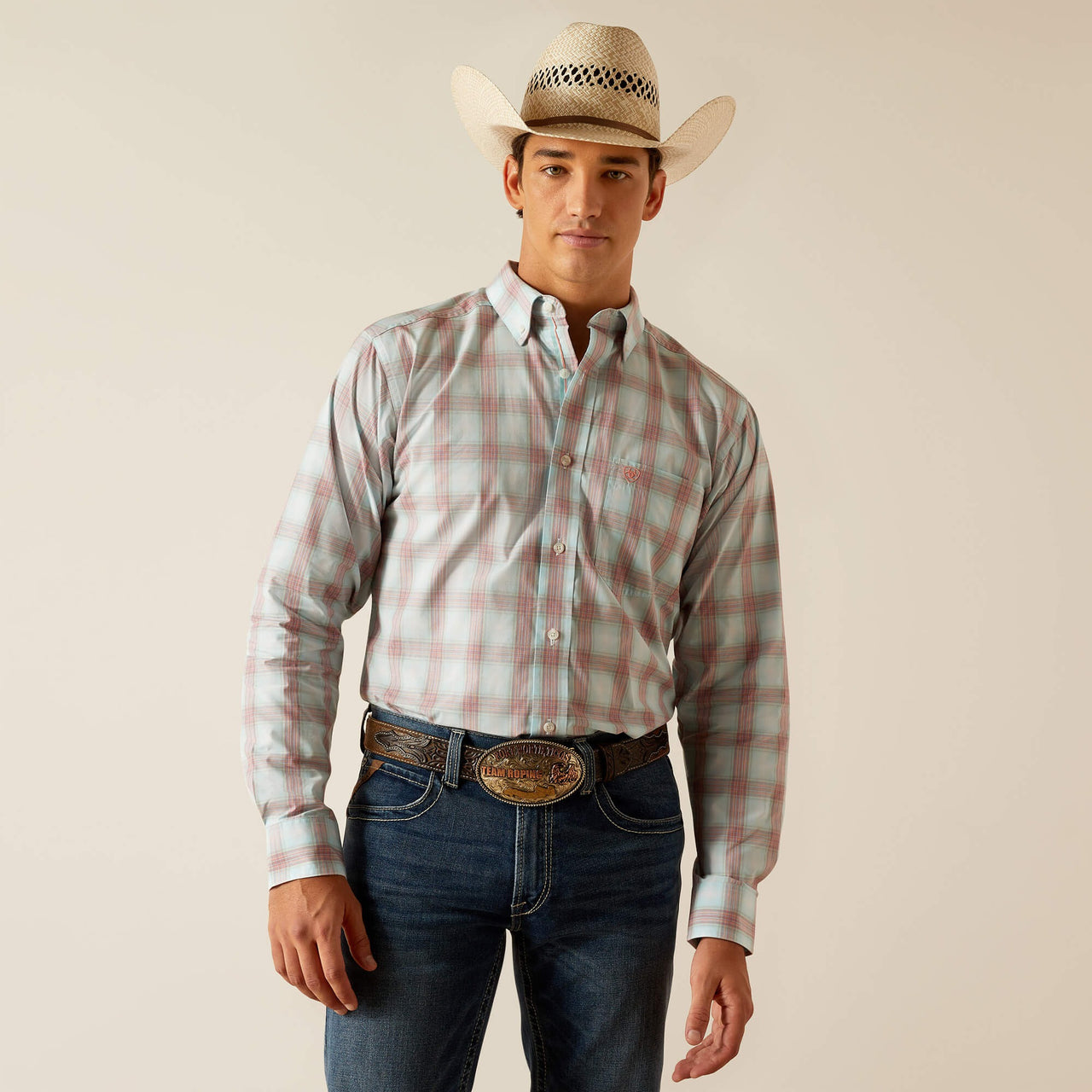 Ariat Men's Pro King Fitted Shirt - Sky