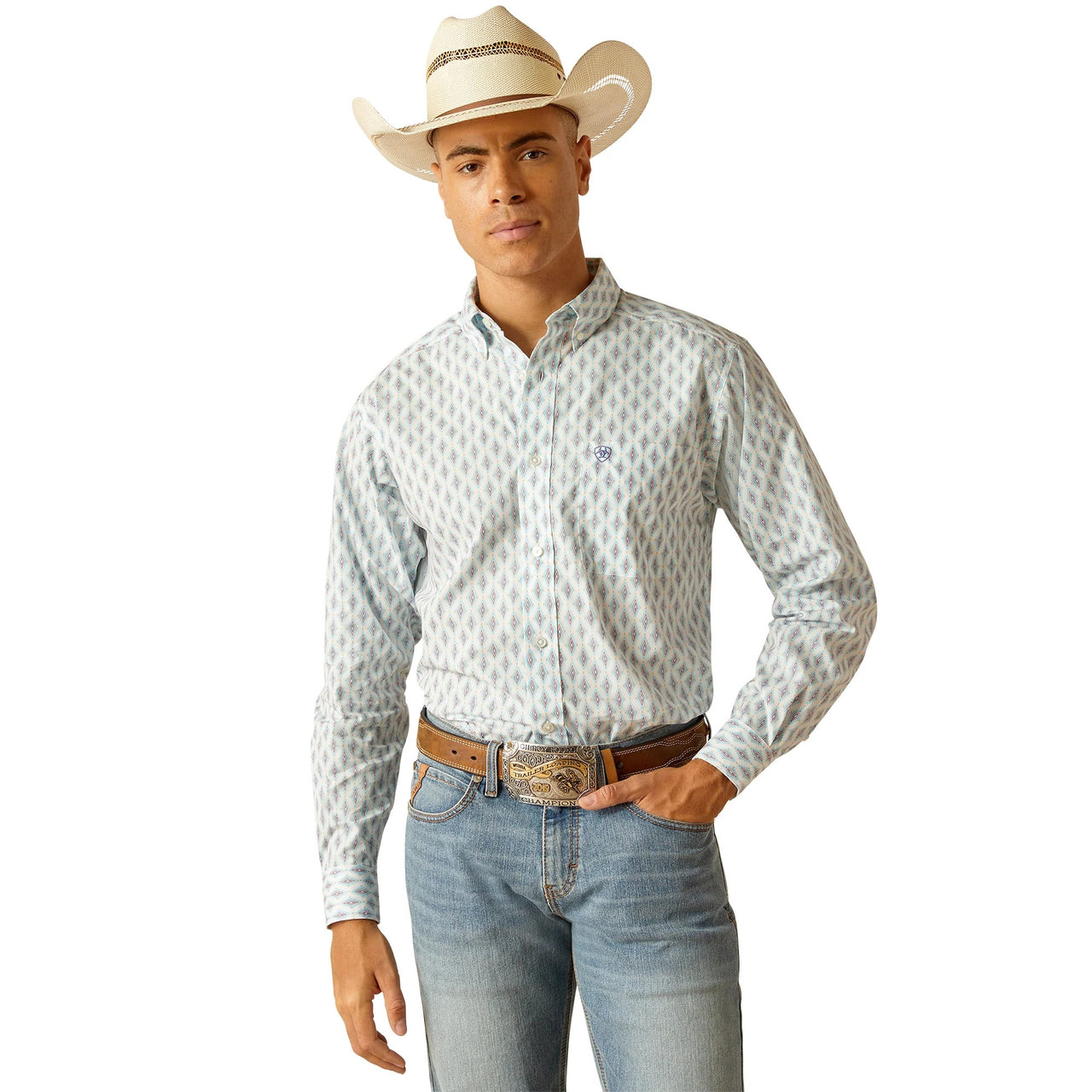 Ariat Men's Kendrick Fitted LS Shirt - White