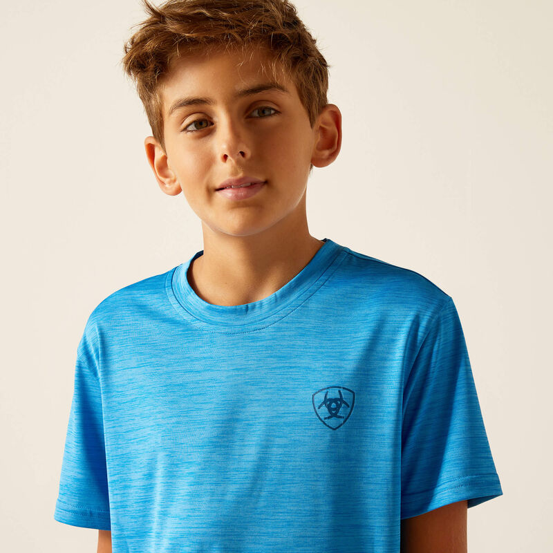 Ariat Boy's Charger Southwest Shield T-Shirt - Brilliant Blue